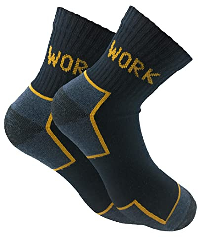Lucchetti Socks Milano chaussettes basses homme travail 6 paires avec renforcées pour chaussures sécurité (43-46, Noir-Blu-Gris)