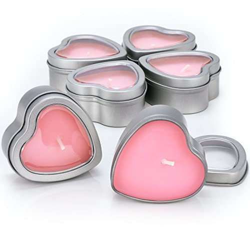 DEYBBY Rose Scented Soywax Tealight Candles 6 Pack