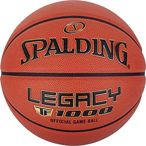 Spalding - TF-1000 Legacy - Basketball - Größe 7 - Basketball - Euroleague Approved - Zertifizierter Ball - Material ZK Composite - Indoor und Outdoor - Anti-Rutsch - Ausgezeichneter Grip