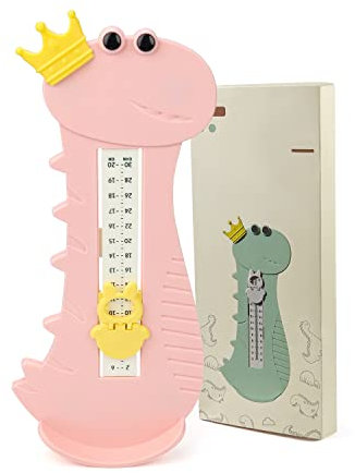 MYLERCT Fußmessgerät, Schuhgrößenmesser Kinder, Fußmessgerät mit Doppelter Skala, Geeignet für Kinder zum Messen der Schuhgröße(Rosa)