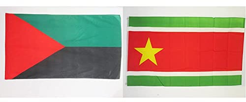 AZ FLAG - Drapeau Martinique Indépendantiste 150x90 cm - Nationaliste Martiniquais - Pavillon 110 g & Guadeloupe Indépendant 150x90cm - Guadeloupéen Indépendantiste 90x150 cm