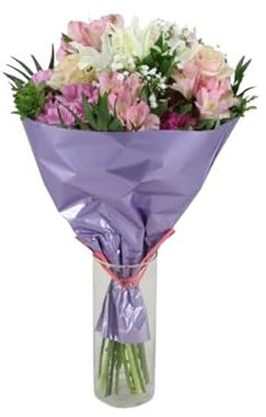 DECOALIVE| Ramo Pink Flowers | Ramo Natural de Flores Rosas y Resistentes