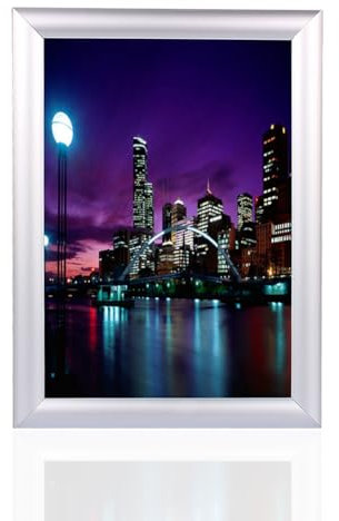 BaxFrame fotografica a scatto A4, cornice a scatto in alluminio, porta poster, segno di preavviso a parete, cornice del display del documento, cornice poster ritratto per documento