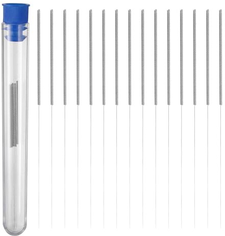 QUARKZMAN 20 pièces aiguilles de nettoyage pour buses d'imprimante 3D 0,2 mm en acier inoxydable, kit de nettoyage pour buses d'impression 3D, accessoires pour imprimantes 3D