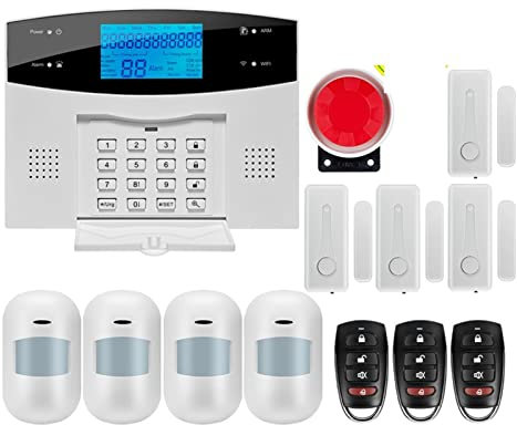 Système de sécurité Domestique Système d'alarme de sécurité à Domicile sans Fil GSM for l'application Tuya avec détecteur de Mouvement Compatible(G2BW4)