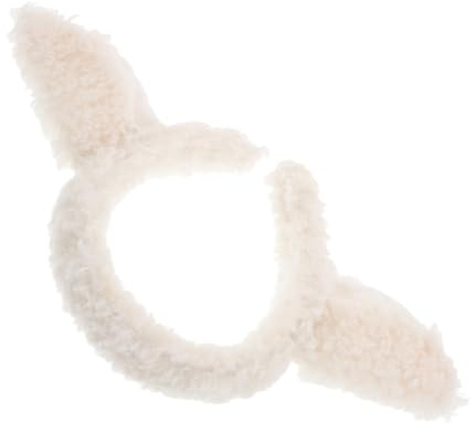 LIGIGWASH Cerchietto Comodo e Stabile Orecchie di Agnello Beige Fascia per Chioma Morbida e Adorabile Accessorio Carino per Ragazze, per Feste e Performance