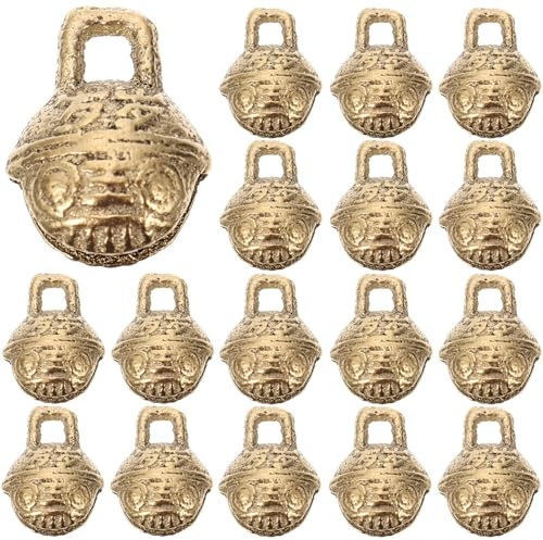 HOODANCOS 30 Pezzi Campanelline Vintage in Rame con Anello per Appendere, Campane Decorative Suono Chiaro per Gioielli, Bracciali e Artigianato da Giardino