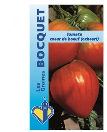 Sachet de graines de Tomate Coeur de boeuf Oxheart Striped - 0,5 g - légume fruit - LES GRAINES BOCQUET