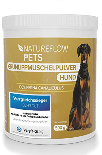 Polvere di cozza Verde per Cani – Integratore Naturale con glucosamina Cani, orzo Verde, Green lipped Mussel 500g, Supporto articolare, cozza Verde Cani, cozza Verde per Cani, Benessere e Mobilità