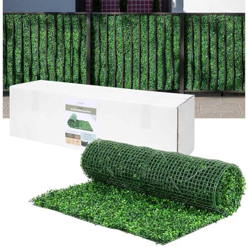 NatraHedge Rollo de boj artificial con protección UV para uso en exteriores, 33 pies cuadrados (rollo verde claro)