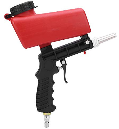 Chorro de Máquina de Chorro de Neumática, Pistola de Chorro de Portátil Ajustable Industrial, con Recipiente de Material de Gran Capacidad, para la Industria de Fabricación, Manteni