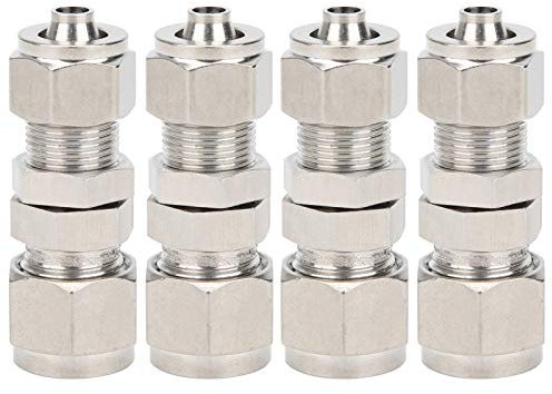 Práctico accesorio de compresión de férula, conector de mamparo reutilizable, conexión firme Tubo rígido X Manguera para pared y tablero de manguera de conversión de(Ф10*6.5)