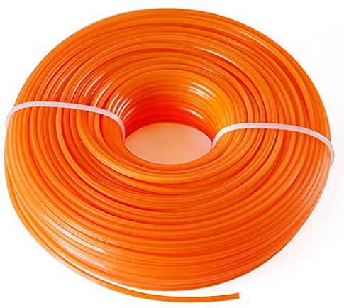 CHRORINE Trimmerfaden Mähfaden 2,4 mm x 86 m 4-Kant Nylonfaden Motorsense Freischneider Faden Fadenspule Motorsense Zubehör