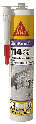 SIKA - Adhesivo de montaje - SikaBond-114 Max Grip - Marrón - Multiusos - De fuerte agarre y de Curado Rápido - Interior y Exterior - Sin Clavos ni tornillo - 300ml