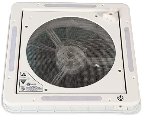 Yctze Ventilateur de Toit pour Camping-Car 12V Ventilateur D'extraction avec Lumière LED pour Camping-Car Yacht Remorque