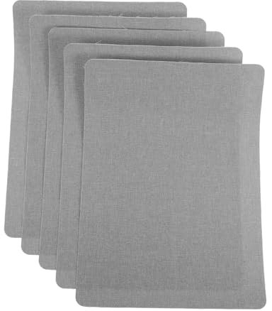 HOMSFOU 5pezzi Toppa Adesiva in Tessuto Di Lino Per Riparazione Di Divani Vestiti Tende Mobili Borse Sedili Auto Facile Applicazione