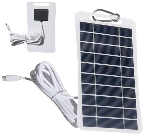 Utomhus kamera sol – liten solpanel, justerbar laddningspanel | väderbeständig panelring dörrklocka panel 2 W 5 V, ringkameralösning för smartphones