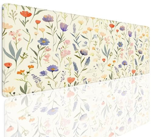 Tapis de Souris Gamer White Grand Tapis de Souris Gaming XXL 1200x600x4mm Mouse Pad Mat Antidérapant Imperméable sous-Main Bureau Gamer Large Multifonction Mousepad Haute Précision et Vitesse 4-1244