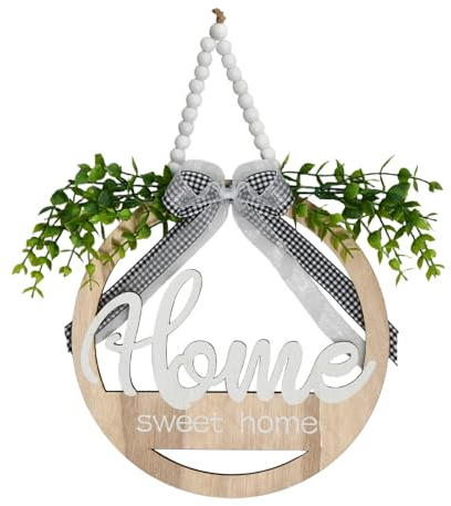 Ghirlanda Porta Ingresso Legno Verde Artificiale Ghirlanda Per Porta Diametro 24 Cm Decorazione Porta Ingresso Per Porte D'Ingresso, Soggiorni, Corridoi, Caminetti E Feste