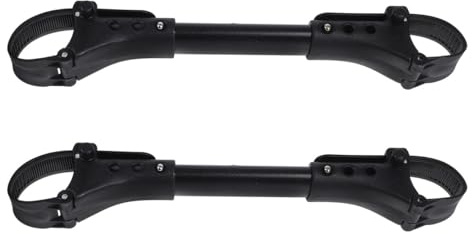 HOODANCOS 2 Piezas Conectores para Cochecitos Gemelos de Aluminio Negro, Ligeros y Resistentes para Unir Dos Carritos Gemelos en Uso Exterior
