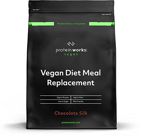 Protein Works - Vegan Diet Meal Replacement , Nutritionally Complete 250 Calorie Meal , Vegan Meal Shake , Plant Based Meal Replacement , 28 Meals , Chocolate Silk , 2kg