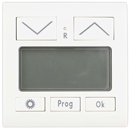 REV Quadro, Abdeckung Zeitschaltuhr, Bedienfeld für Jalousie und Rollladen, Weiss