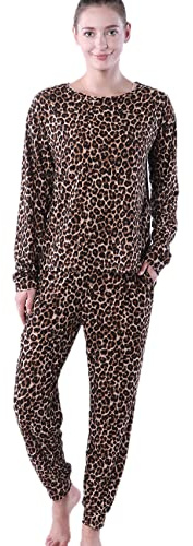 Coolwife Ensemble de pyjama doux pour femme, vêtements de nuit, hauts à manches longues et pantalon, vêtements de détente, XL