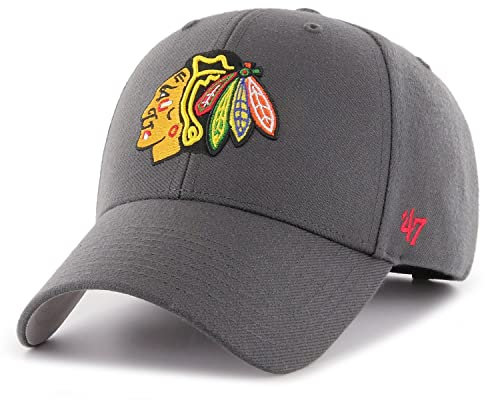 '47 NHL Chicago Blackhawks Basecap Baseballcap Cap MVP Charcoal Kappe
