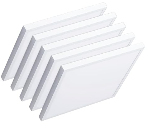 CLAR - Panel LED de Superficie 60x60 para Cocina, Plafón de Techo 6000ºK, 40W - Pack 5 Unidades