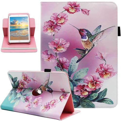 Dluggs - Funda universal para tablet Android de 10 y 10,1 pulgadas, piel sintética, rotación de 360 grados, función atril, para tablet de 10 y 10,1 pulgadas y todas las tabletas de 9,5 a 10,5 pulgadas