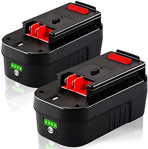 TenHutt 【Lithium-ion | NOT Ni-Mh】 2Pack 3.0Ah 18V Replacement Battery for Black and Decker 18V HPB18 HPB18-OPE 244760-00 A1718 FS18FL FSB18 Firestorm Cordless Power Tools Lithium Battery