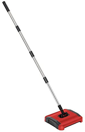 KieTeiiK Barredora manual escoba barredora alfombra escoba cepillo rotatorio máquina barredora piso barredora escoba de basura incorporada