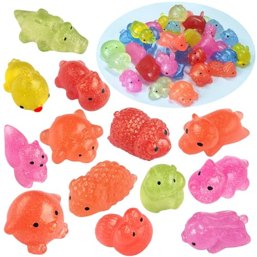 36PCS Glittery Squishies Spielzeug,Stress Relieving Spielzeug,Kids Party für Tier Mochi,Kind Geburtstag Party, Klassenzimmer Preise,Goodie Taschen Stuffers für Kinder