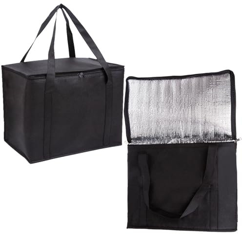 JISRKP Insulated Food Bag, Cooler Bag, Cooler Bags, Insulated Bags for Frozen Food, Collapsible Cool Bag Big Cold Picnic Bag, Reusable Insulation Shopping Bags for Shopping Camping Family BBQ Picnic