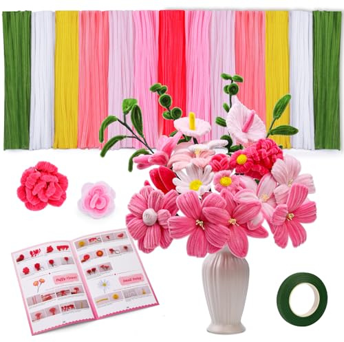 SUVSOON 550 Pcs Pipe Cleaners, 7 Colored Pipe Cleaners, Chenille Stems Kit