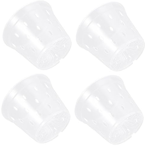 Toddmomy 1 Juego Copa De Nutrientes para Plantas Macetas De Plástico Transparentes con Orificios De Drenaje para Jardín Y De 4 Piezas