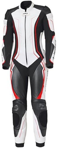 Held Ayana 3 Tuta in pelle da moto da donna da 1 pezzo, bianco/nero/rosso, 44