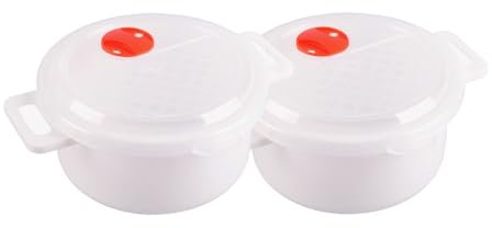 2x Mikrowellen Kasserolle 1,0L Mikrowellengeschirr Gefrierdose Frischhaltedose