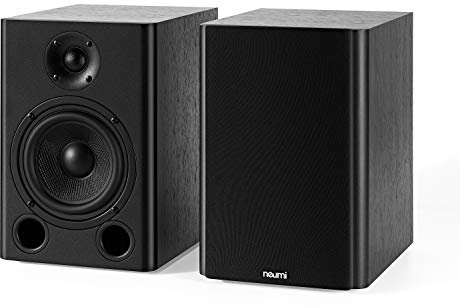 NEUMITECH NEUMI BS5 Passive Bookshelf Speakers, 5-Inch Woofer, 1-Inch Tweeter, Dark Wood, 1 Pair