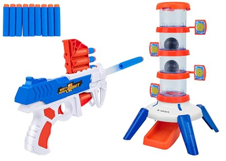 Soft Shot Target - Tiro al bersaglio e proiettili in gomma morbida - Bambini 3 anni - Pistola inclusa - Gioco di destrezza e abilità - Globo Giocattoli - Wtoy 41653