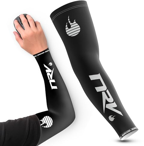 NRV Manchette de Compression Gaming Esport (Edition Performance) – Optimisez Votre Jeu avec Confort et Style – Conçu par des Joueurs Professionnels – Durable, Respirant et Sans Friction (Noir, M)