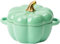 Maxspace Schmortopf mit Deckel, 13cm 0,45L Kürbis Suppenschüssel, Mini Suppentopf Ideal zum Desserts Dips, Backen und Tisch Deko (Grün)
