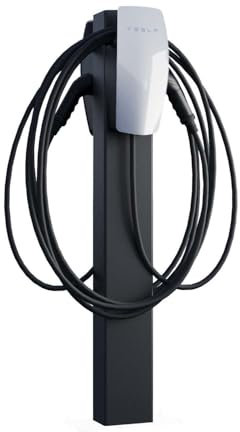 Tesla VoltStand for Two Colonne de charge avec ancrage au sol Noir