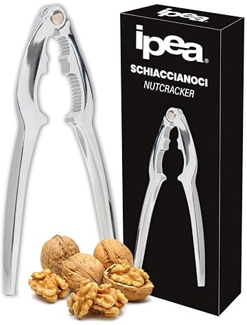 IPEA Schiaccianoci in Alluminio Classico - Piccolo Schiaccia Noci Leggero per Noci, Nocciole, Mandorle, Frutta Secca - Multiuso per Cucina - Ideale anche per Crostacei