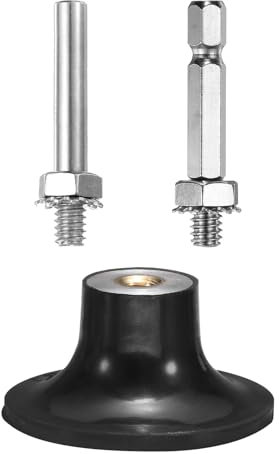 QUARKZMAN Soporte de Almohadillas de Discos de 2 Cambio Rápido de Discos Soporte de Mandril de 1/4 para Esmeriladora de Troqueles para Discos de Lijado y Acondicionamiento, Negro