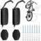TOTSUN 2 Set Swivel Bike Wall Mount, Black Vertical Bike Stand, Bike Hooks for Wall, Bicyckle Storage Rack for Garage - MTB & Road Bike, Holds up to 30KG/66lbs