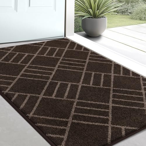 DOMUSTEX Paillasson Interieur Entrée 60 x 90 cm, Tapis d'entrée Anti-salissures, Antidérapant et Lavable en Machine, Idéal pour Chien, Porte, Passage, Salle de Bain ou Sol