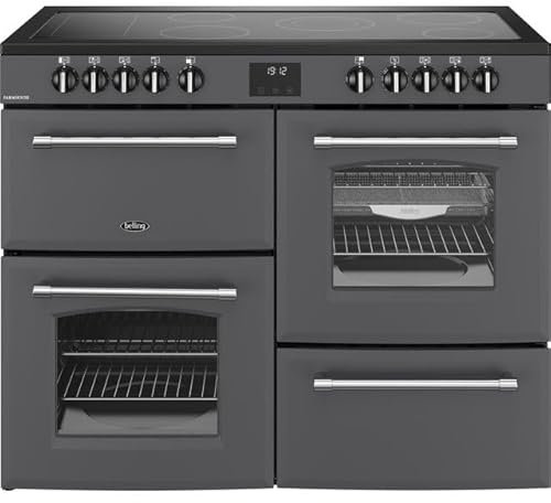 Belling Farmhouse 110E 110cm Electric Range Cooker with Ceramic Hob - Anthracite - A/A Rated