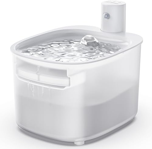 Fontaine a Eau Chat sans Fil - Bebedero inalámbrico Para Gatos Con Sensor de Movimiento - 2,6L Distributeur Chien Automatique à Pile - Batterie 3000mAh Rechargeable