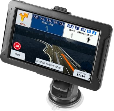 VEVOR GPS Navigator for Car, 7 inch Touch Screen 16GB GPS Navigation System with Built-in Dash Cam, Voice Turn-by-Turn Guidance, Speed and Red Light Warning, Custom Truck Routing, for Car Truck RV